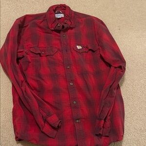 Carhartt Red Plaid Long Sleeve Shirt
